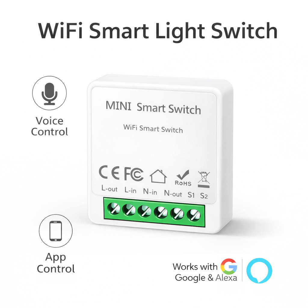 WiFi Mini Smart Switch 16A – Smart Home Automation Module