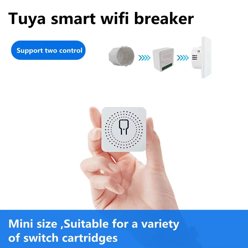 2 Way Control Tuya Mini 16A Wifi DIY Switch Smart Life App Smart Home Automation Module Interruptor Work for Alexa Google Home